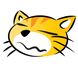 round face cat sticker #14423880