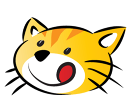 round face cat sticker #14423881