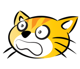 round face cat sticker #14423882