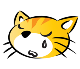 round face cat sticker #14423883