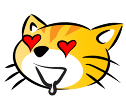 round face cat sticker #14423885