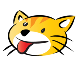 round face cat sticker #14423886