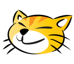 round face cat sticker #14423887