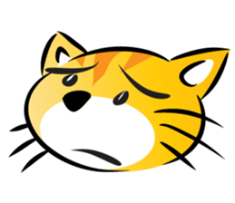 round face cat sticker #14423888