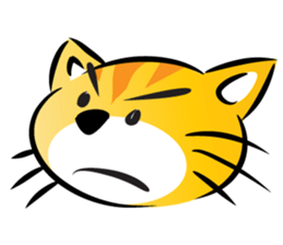 round face cat sticker #14423890