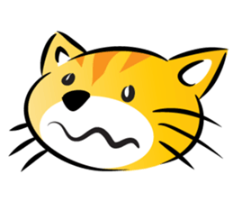 round face cat sticker #14423891