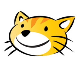 round face cat sticker #14423892