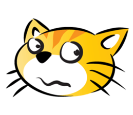 round face cat sticker #14423893