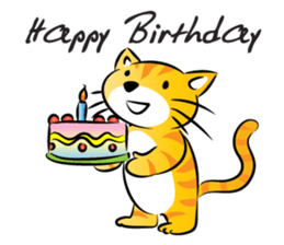 round face cat sticker #14423894