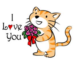 round face cat sticker #14423896