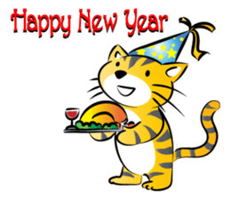 round face cat sticker #14423899