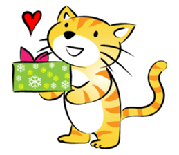 round face cat sticker #14423900