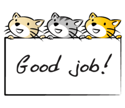 round face cat sticker #14423902