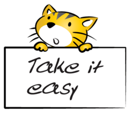 round face cat sticker #14423904