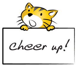 round face cat sticker #14423905