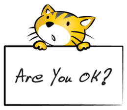 round face cat sticker #14423907