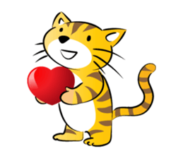 round face cat sticker #14423909