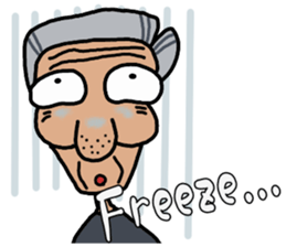 A cheerful tights old man 2 sticker #14423989