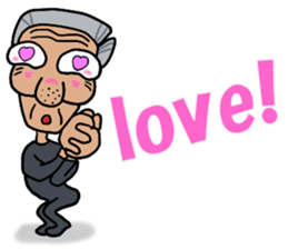 A cheerful tights old man 2 sticker #14424006