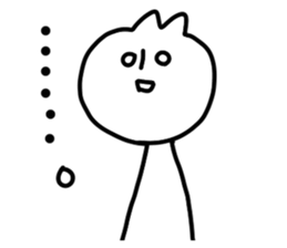 Black cat - white cat sticker #14424107