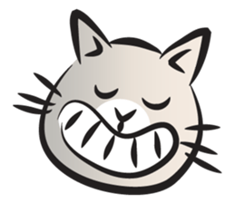 funny colorful cat sticker #14424766