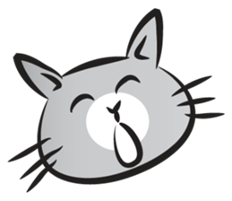 funny colorful cat sticker #14424767