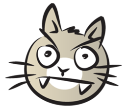 funny colorful cat sticker #14424768