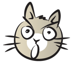 funny colorful cat sticker #14424770