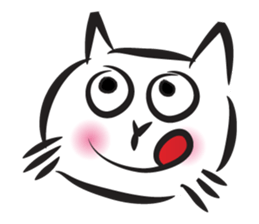 funny colorful cat sticker #14424772