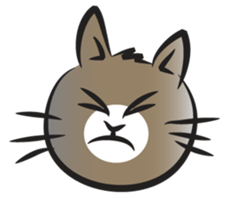 funny colorful cat sticker #14424773