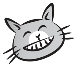 funny colorful cat sticker #14424774