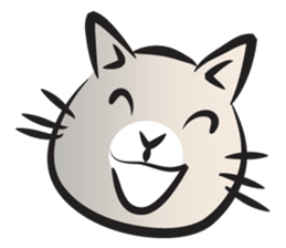 funny colorful cat sticker #14424775