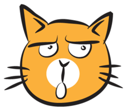 funny colorful cat sticker #14424776