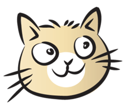 funny colorful cat sticker #14424777