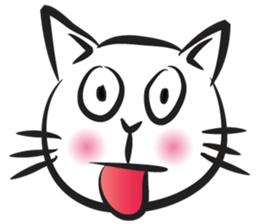 funny colorful cat sticker #14424778