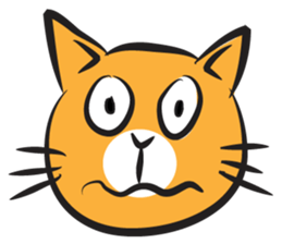 funny colorful cat sticker #14424780