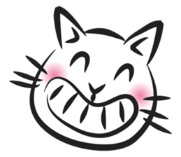 funny colorful cat sticker #14424781