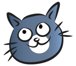 funny colorful cat sticker #14424782