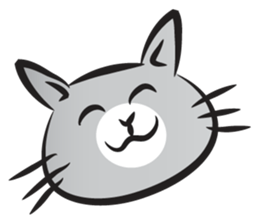funny colorful cat sticker #14424784