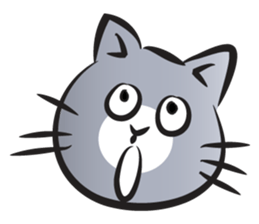 funny colorful cat sticker #14424786