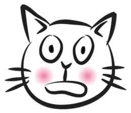 funny colorful cat sticker #14424789