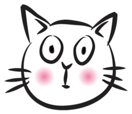 funny colorful cat sticker #14424790