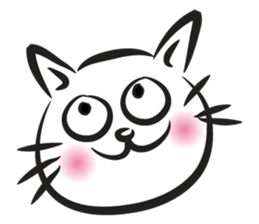 funny colorful cat sticker #14424791