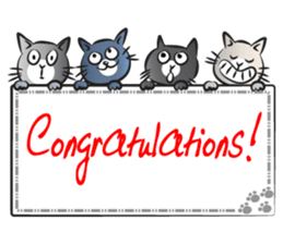 funny colorful cat sticker #14424793