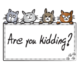 funny colorful cat sticker #14424794