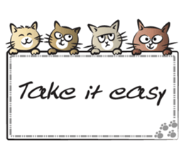 funny colorful cat sticker #14424795