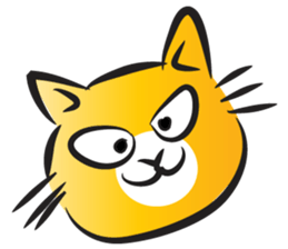 funny colorful cat sticker #14424797
