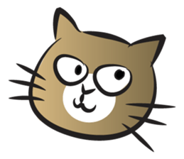 funny colorful cat sticker #14424798