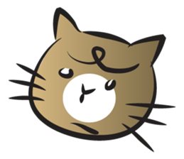 funny colorful cat sticker #14424799