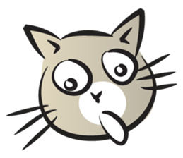 funny colorful cat sticker #14424801